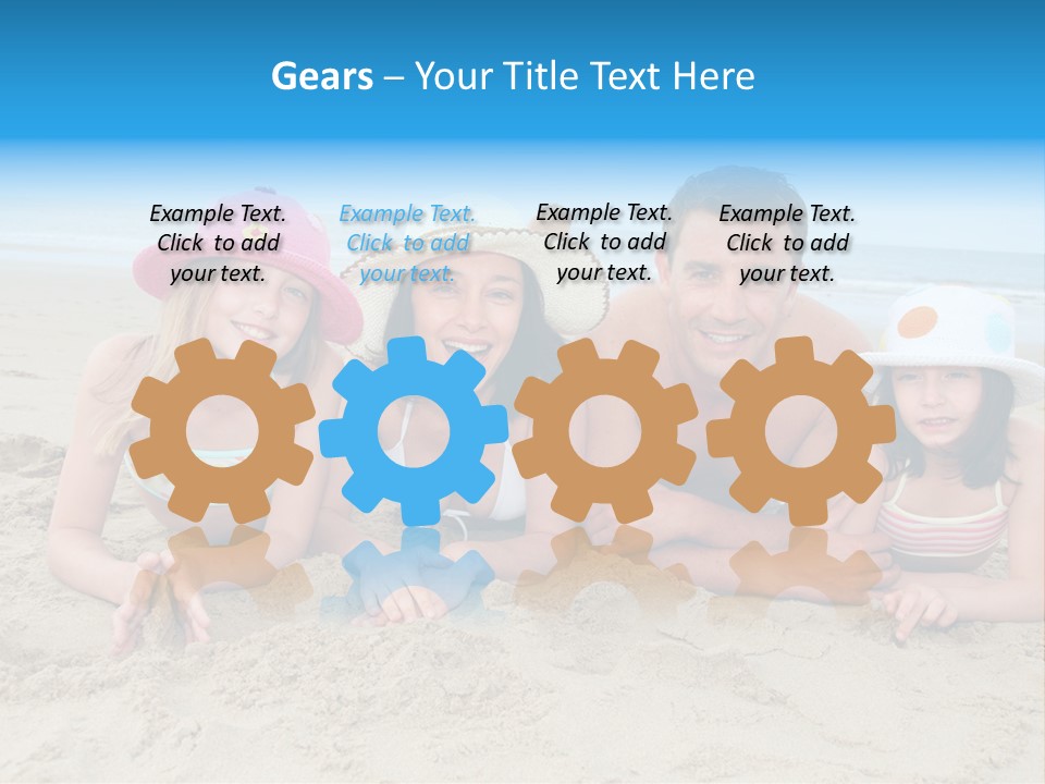 Hats Laying Down Happy PowerPoint Template