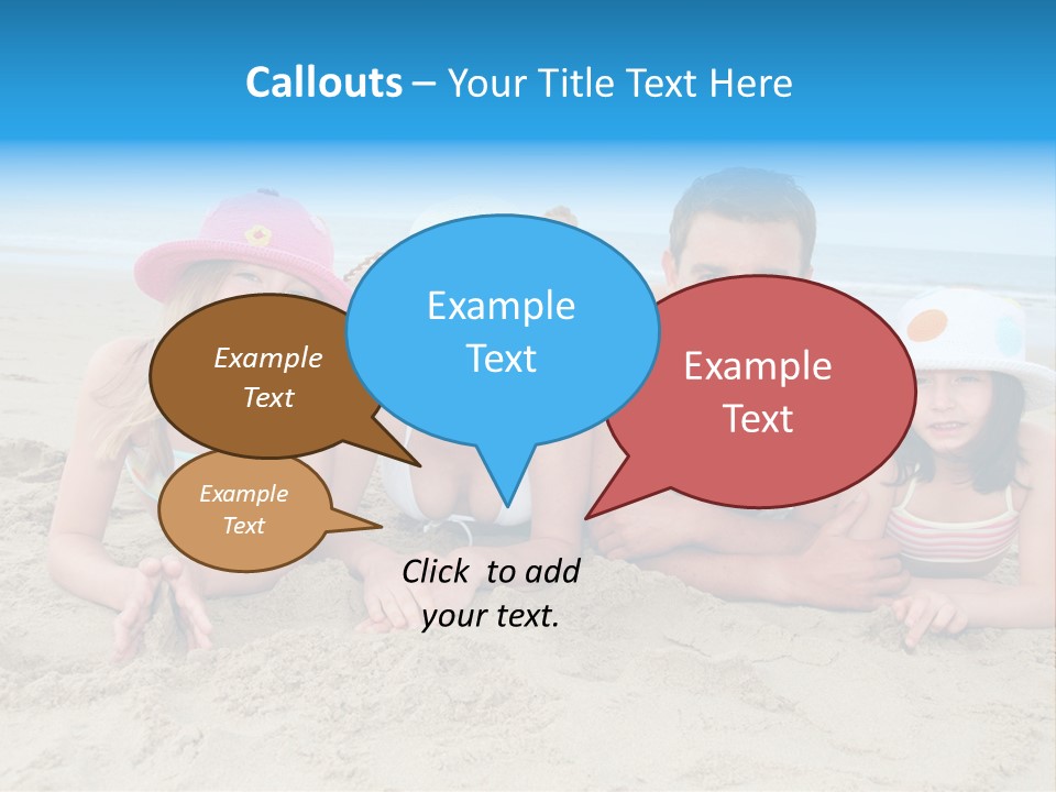 Hats Laying Down Happy PowerPoint Template