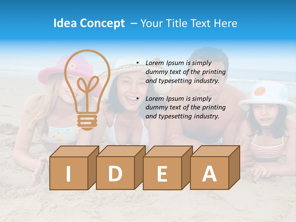 Hats Laying Down Happy PowerPoint Template