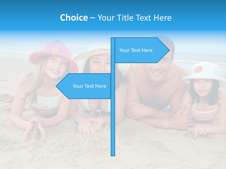 Hats Laying Down Happy PowerPoint Template