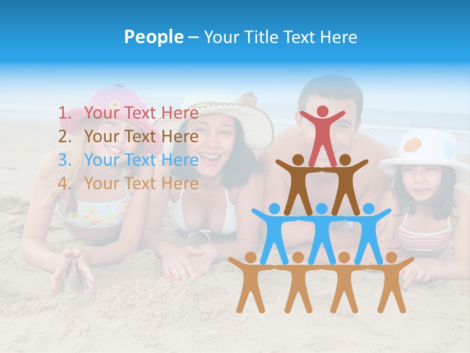 Hats Laying Down Happy PowerPoint Template