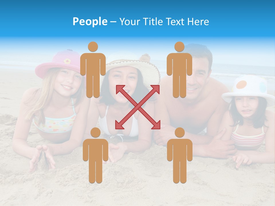 Hats Laying Down Happy PowerPoint Template