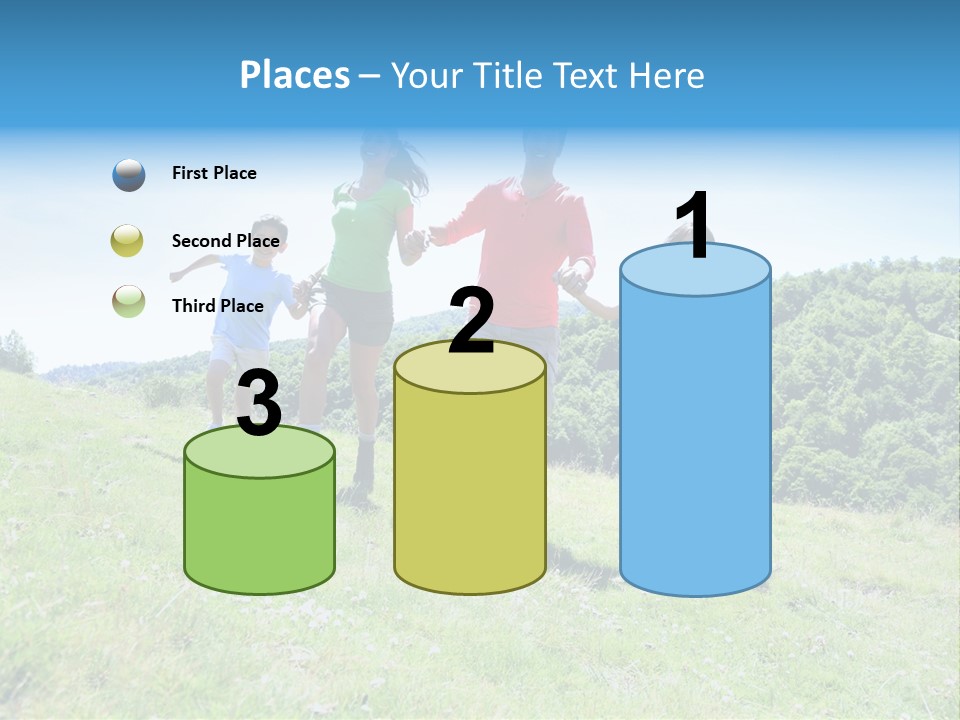 Landscape Holding Hands Green PowerPoint Template