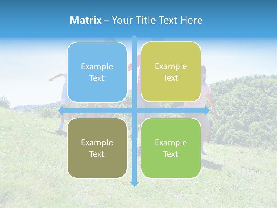 Landscape Holding Hands Green PowerPoint Template