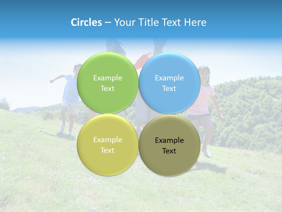 Landscape Holding Hands Green PowerPoint Template