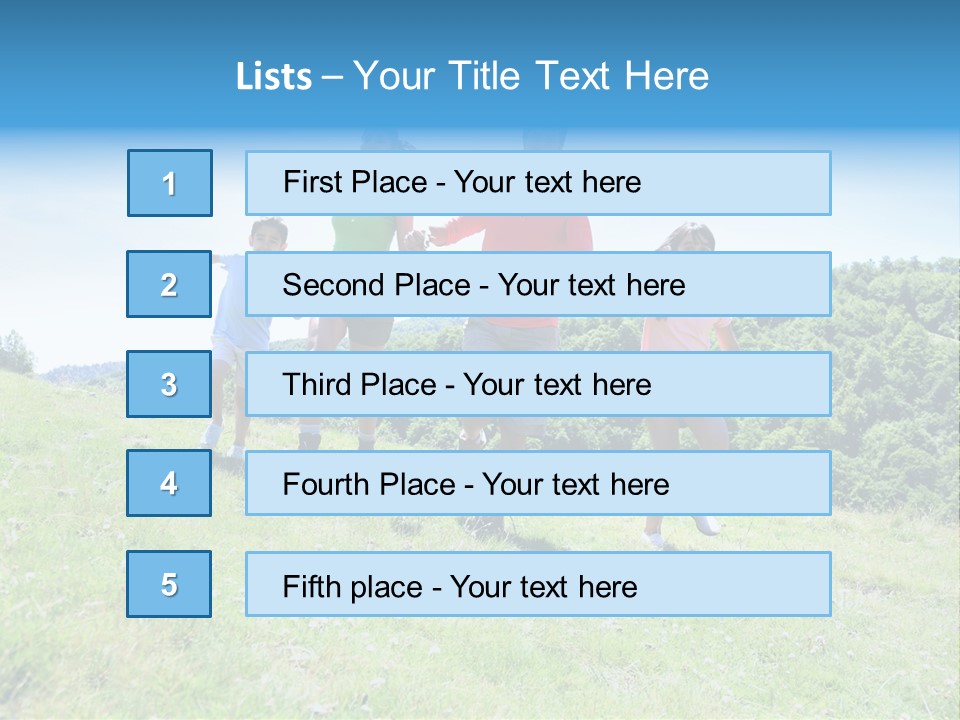 Landscape Holding Hands Green PowerPoint Template