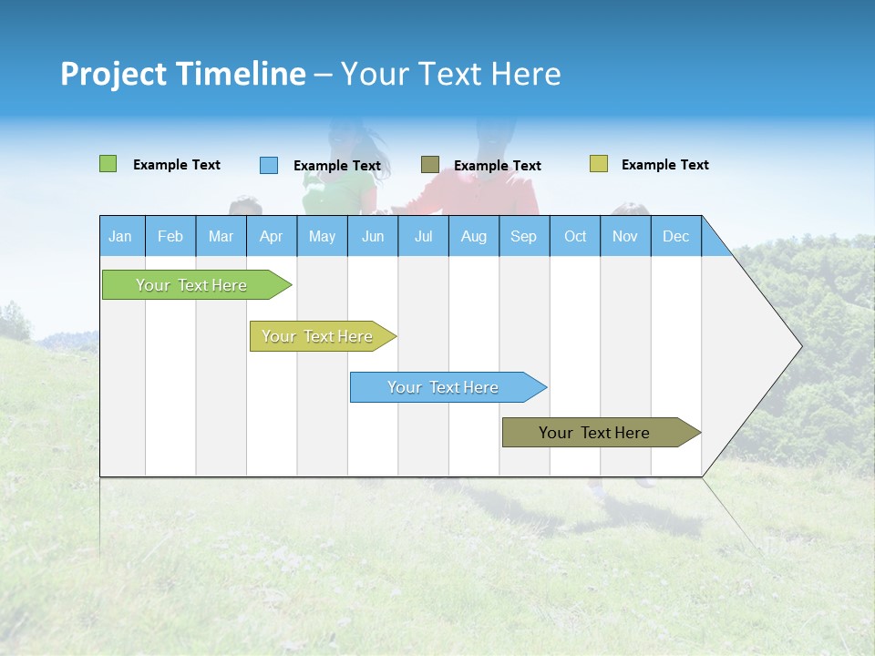 Landscape Holding Hands Green PowerPoint Template
