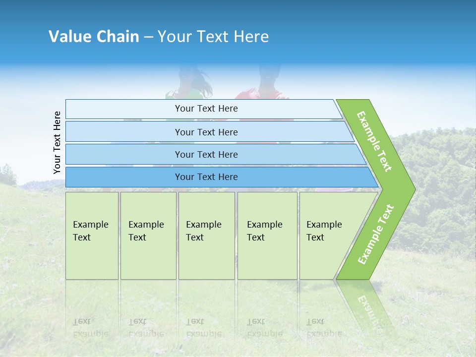 Landscape Holding Hands Green PowerPoint Template