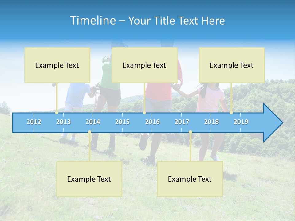 Landscape Holding Hands Green PowerPoint Template