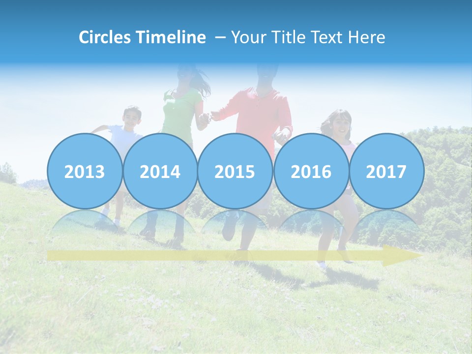 Landscape Holding Hands Green PowerPoint Template