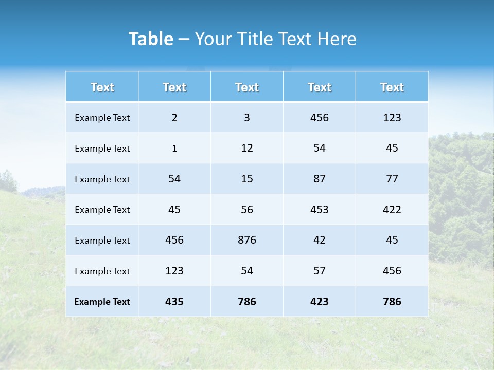 Landscape Holding Hands Green PowerPoint Template