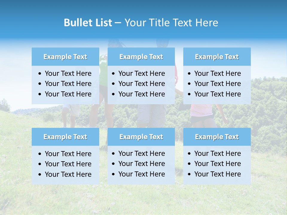 Landscape Holding Hands Green PowerPoint Template