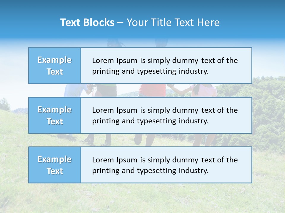 Landscape Holding Hands Green PowerPoint Template