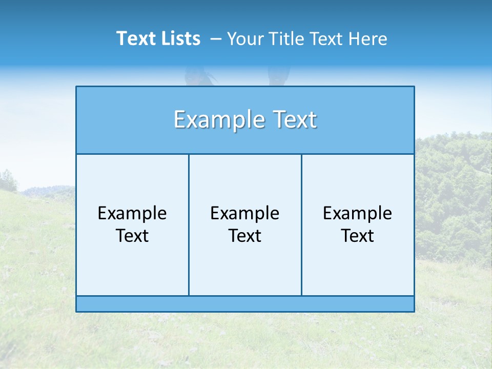 Landscape Holding Hands Green PowerPoint Template