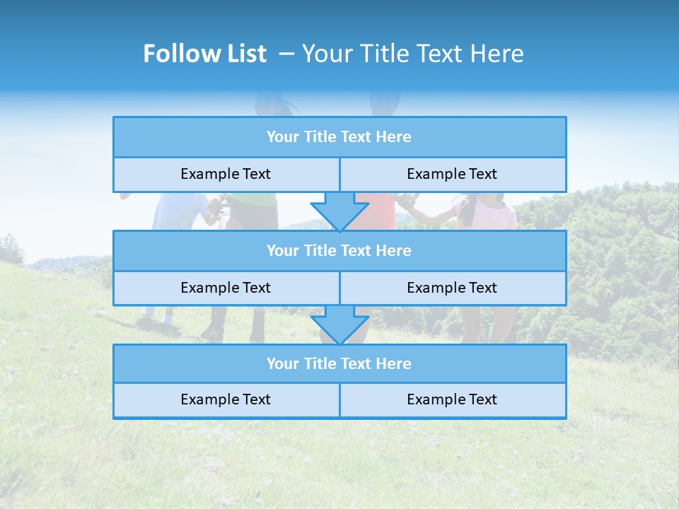 Landscape Holding Hands Green PowerPoint Template