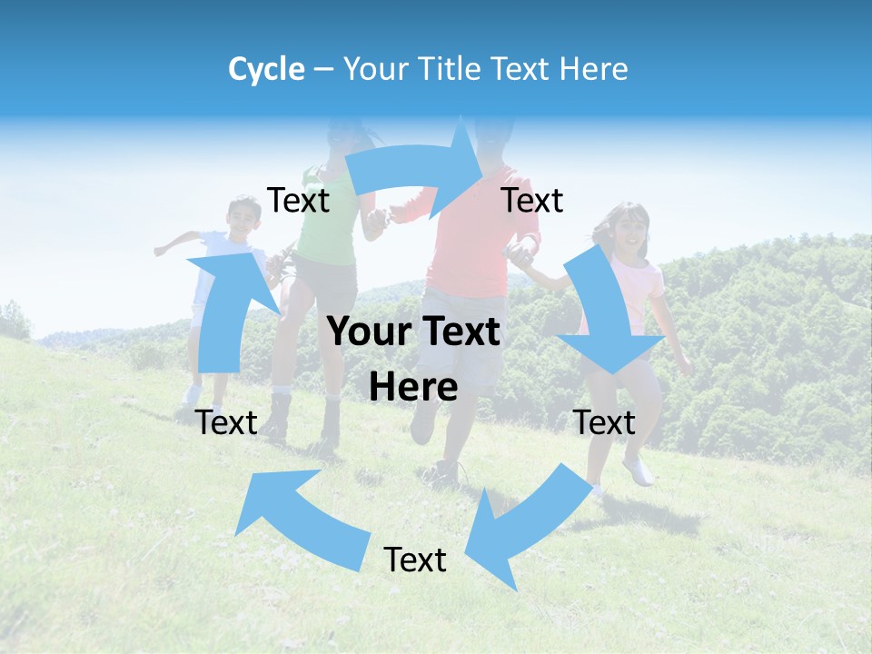 Landscape Holding Hands Green PowerPoint Template