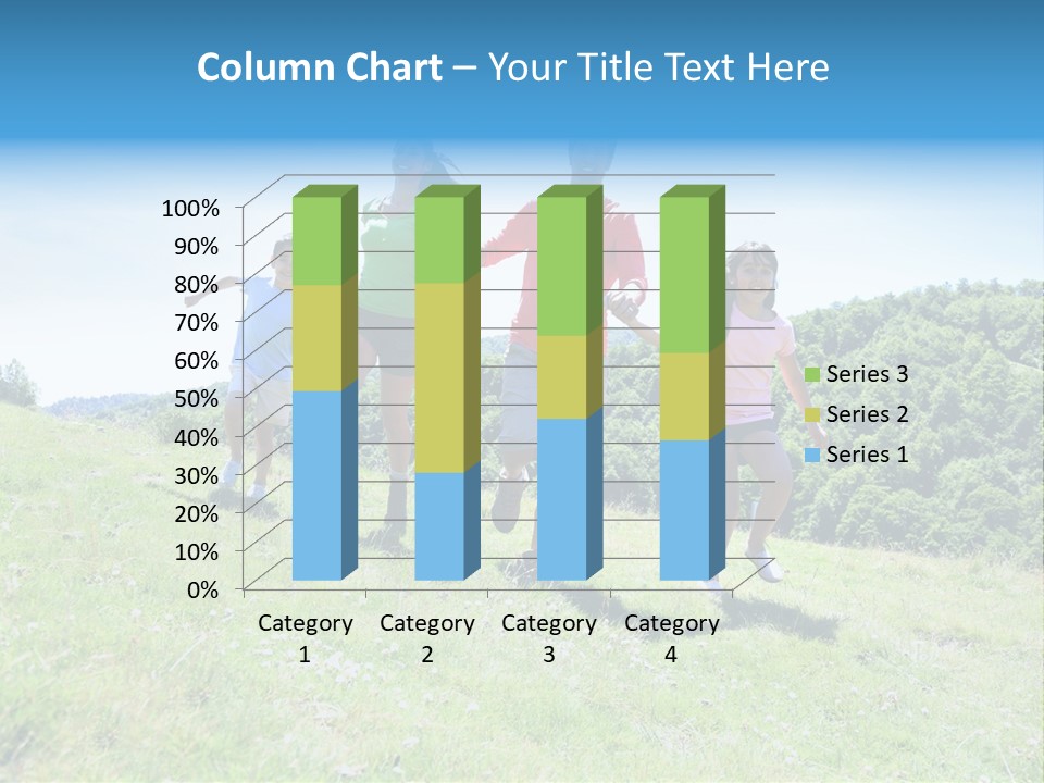 Landscape Holding Hands Green PowerPoint Template