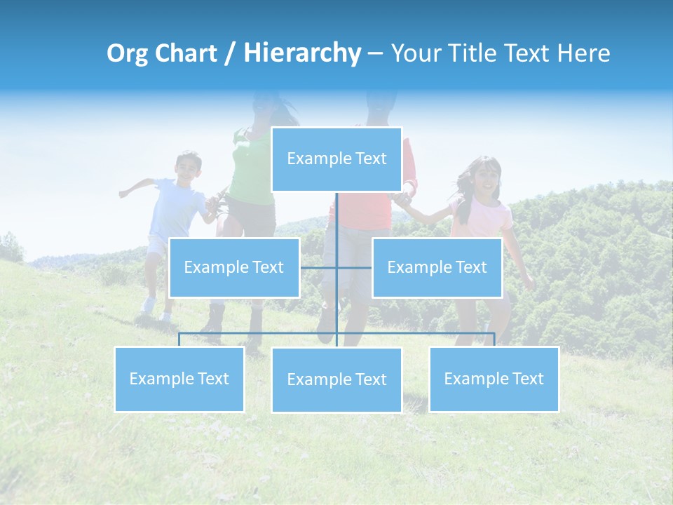 Landscape Holding Hands Green PowerPoint Template