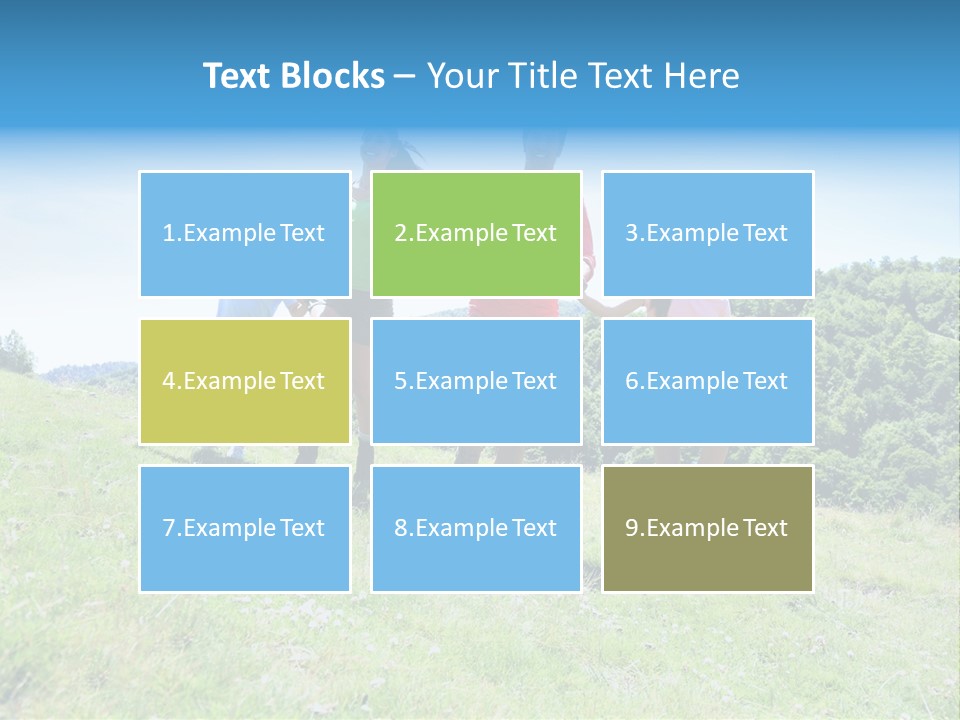 Landscape Holding Hands Green PowerPoint Template