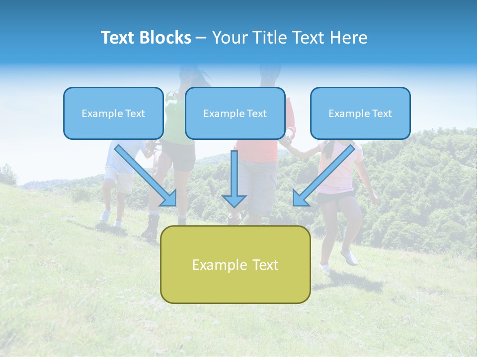 Landscape Holding Hands Green PowerPoint Template