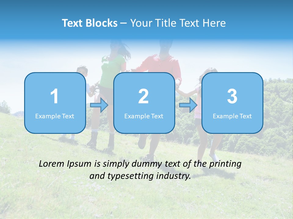 Landscape Holding Hands Green PowerPoint Template