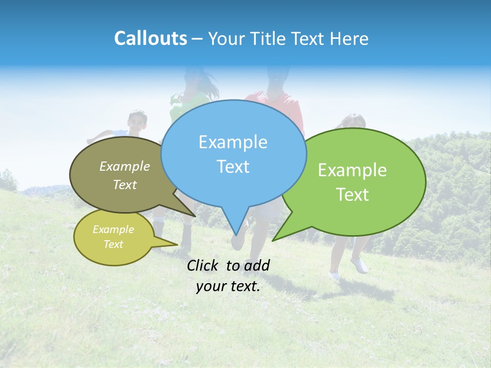 Landscape Holding Hands Green PowerPoint Template