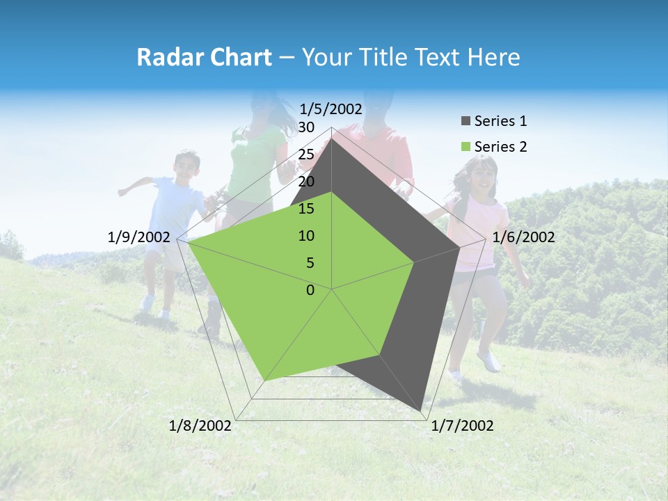 Landscape Holding Hands Green PowerPoint Template
