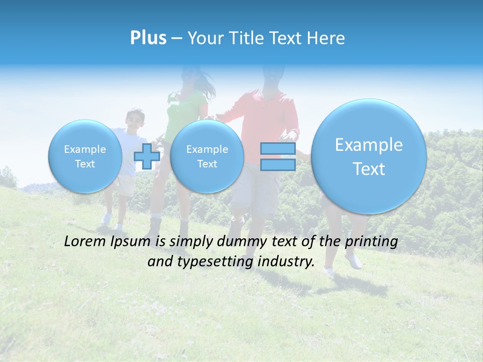 Landscape Holding Hands Green PowerPoint Template