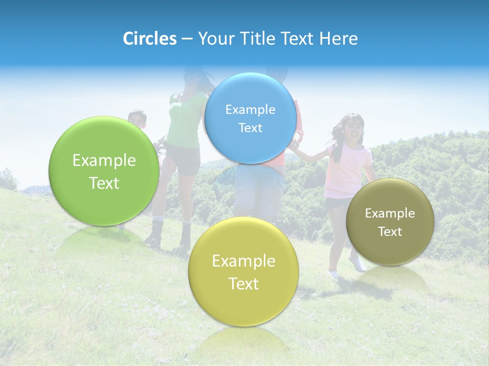 Landscape Holding Hands Green PowerPoint Template