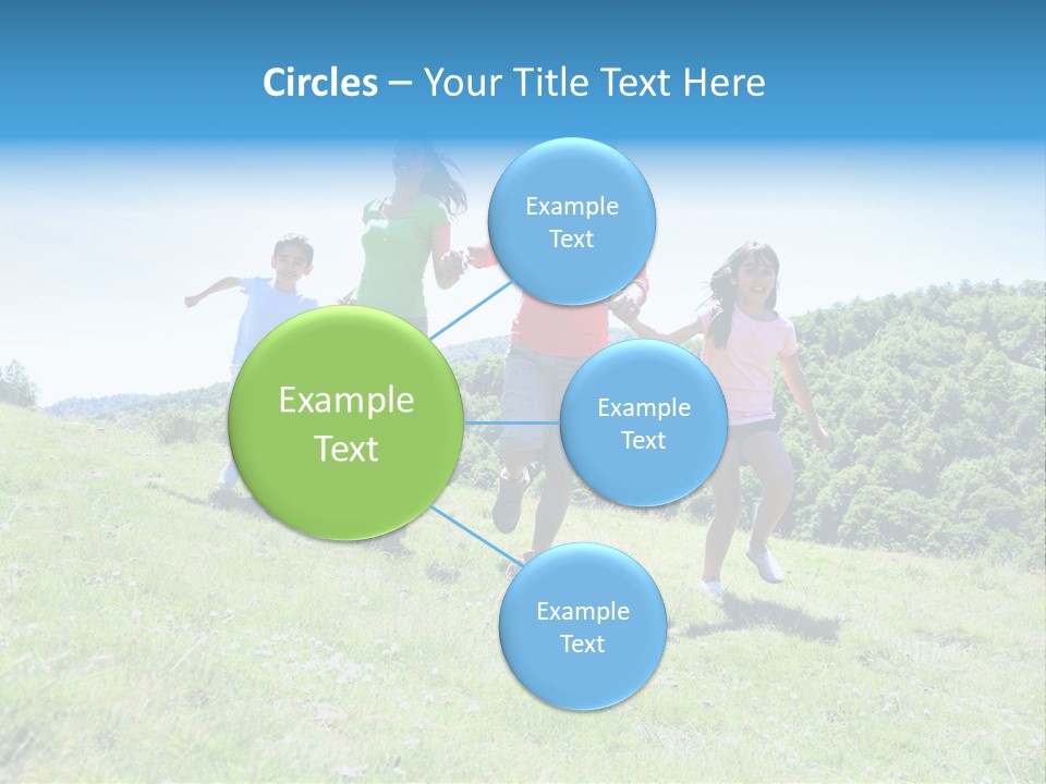 Landscape Holding Hands Green PowerPoint Template