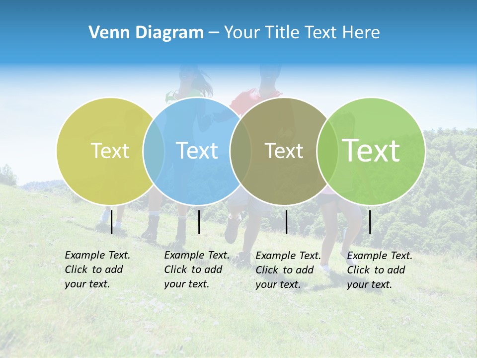 Landscape Holding Hands Green PowerPoint Template