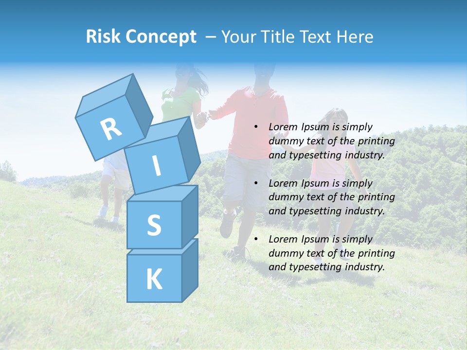 Landscape Holding Hands Green PowerPoint Template