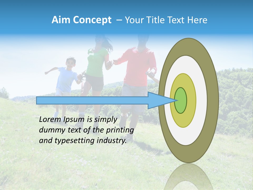 Landscape Holding Hands Green PowerPoint Template