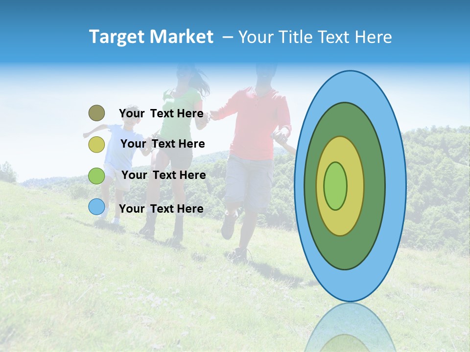 Landscape Holding Hands Green PowerPoint Template