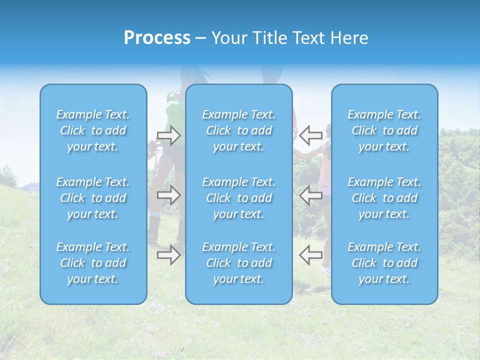 Landscape Holding Hands Green PowerPoint Template