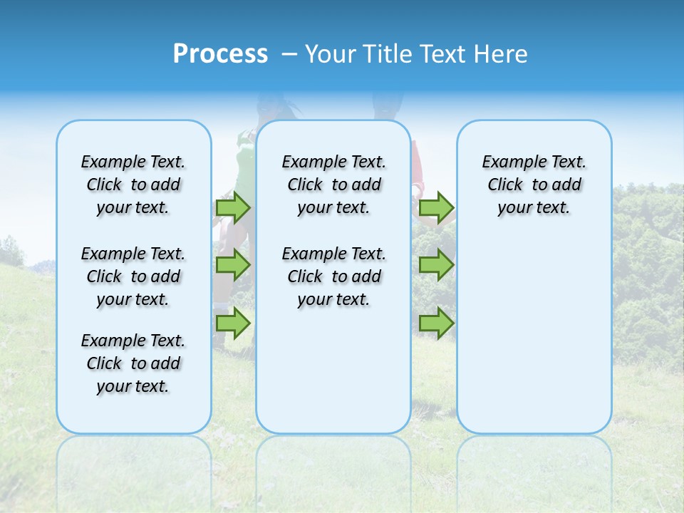Landscape Holding Hands Green PowerPoint Template