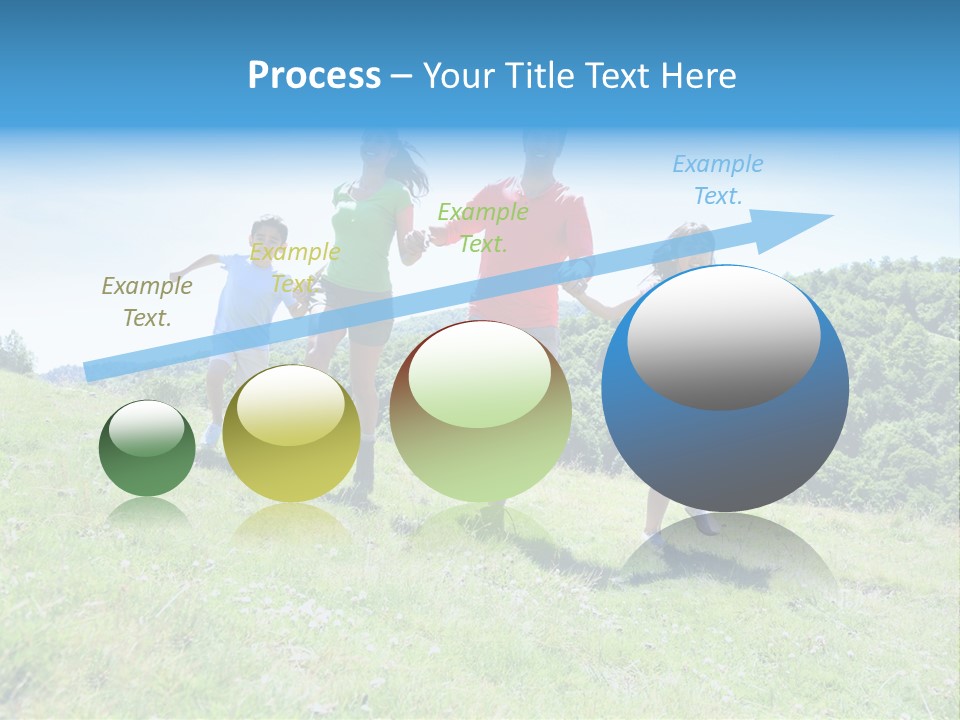 Landscape Holding Hands Green PowerPoint Template