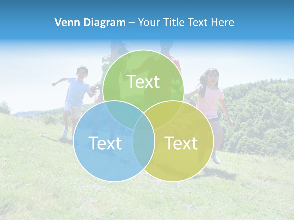 Landscape Holding Hands Green PowerPoint Template