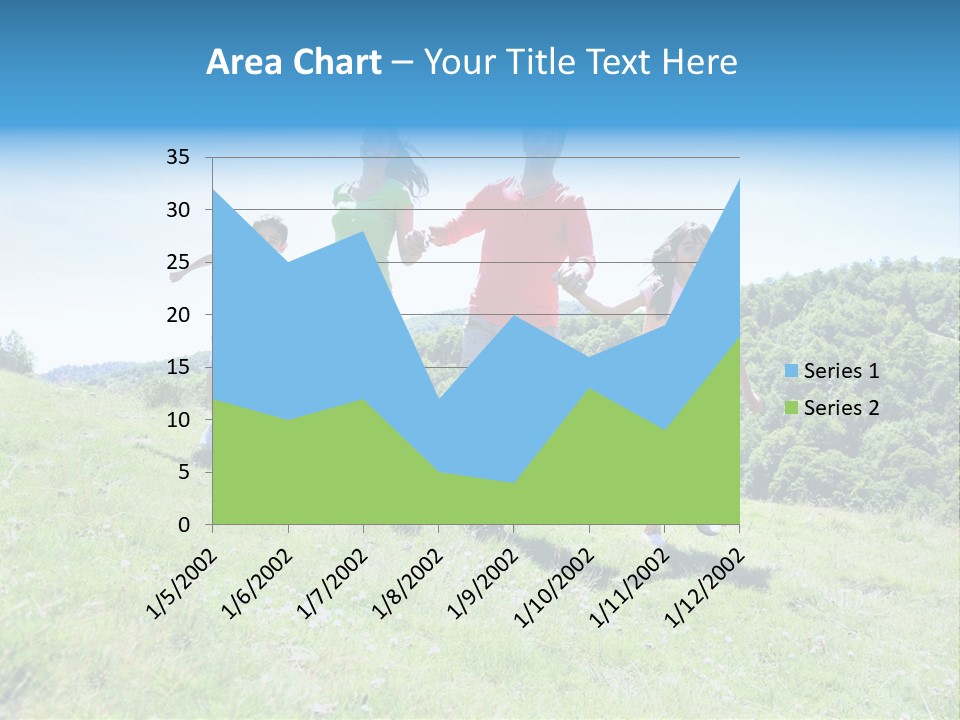 Landscape Holding Hands Green PowerPoint Template
