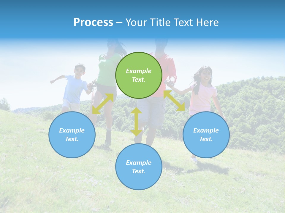 Landscape Holding Hands Green PowerPoint Template