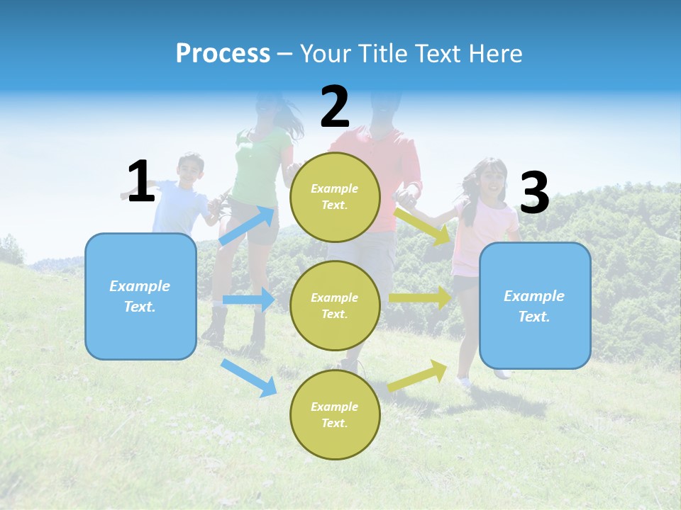 Landscape Holding Hands Green PowerPoint Template