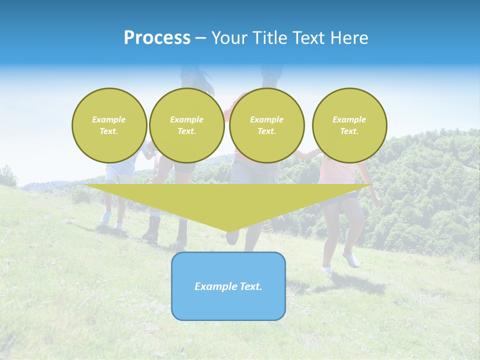 Landscape Holding Hands Green PowerPoint Template