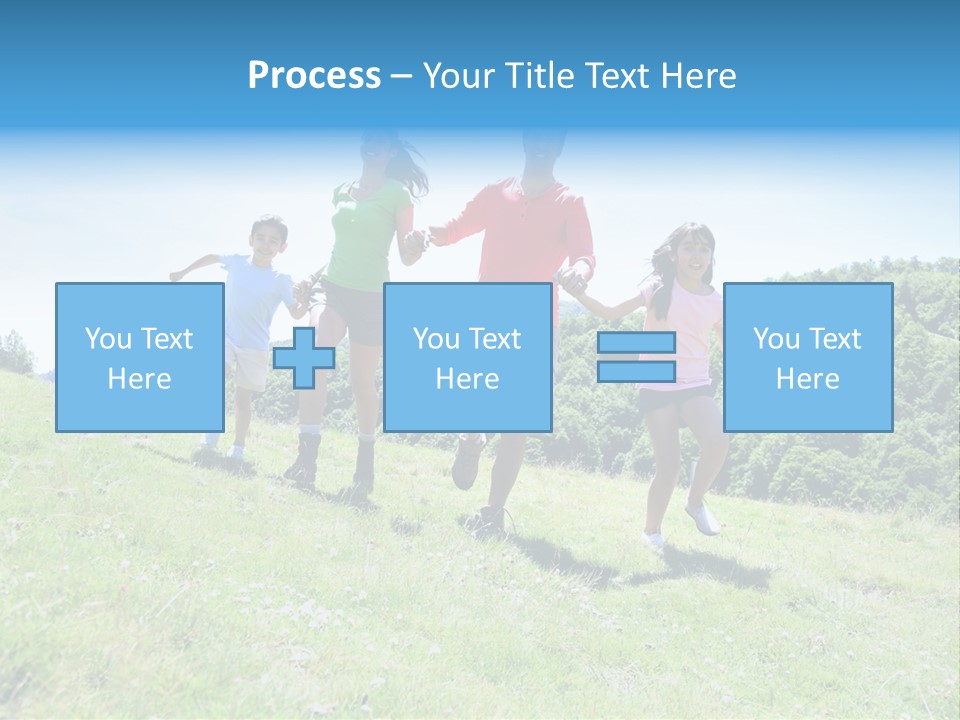 Landscape Holding Hands Green PowerPoint Template