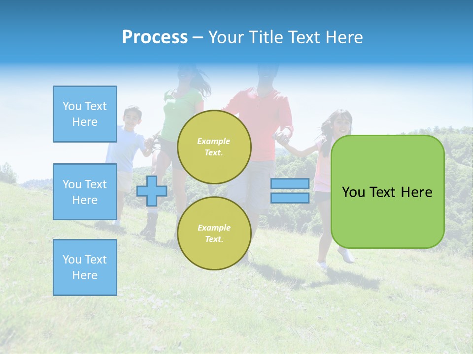 Landscape Holding Hands Green PowerPoint Template