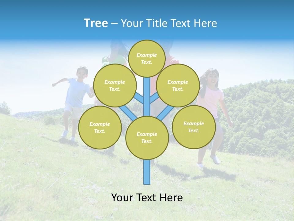 Landscape Holding Hands Green PowerPoint Template