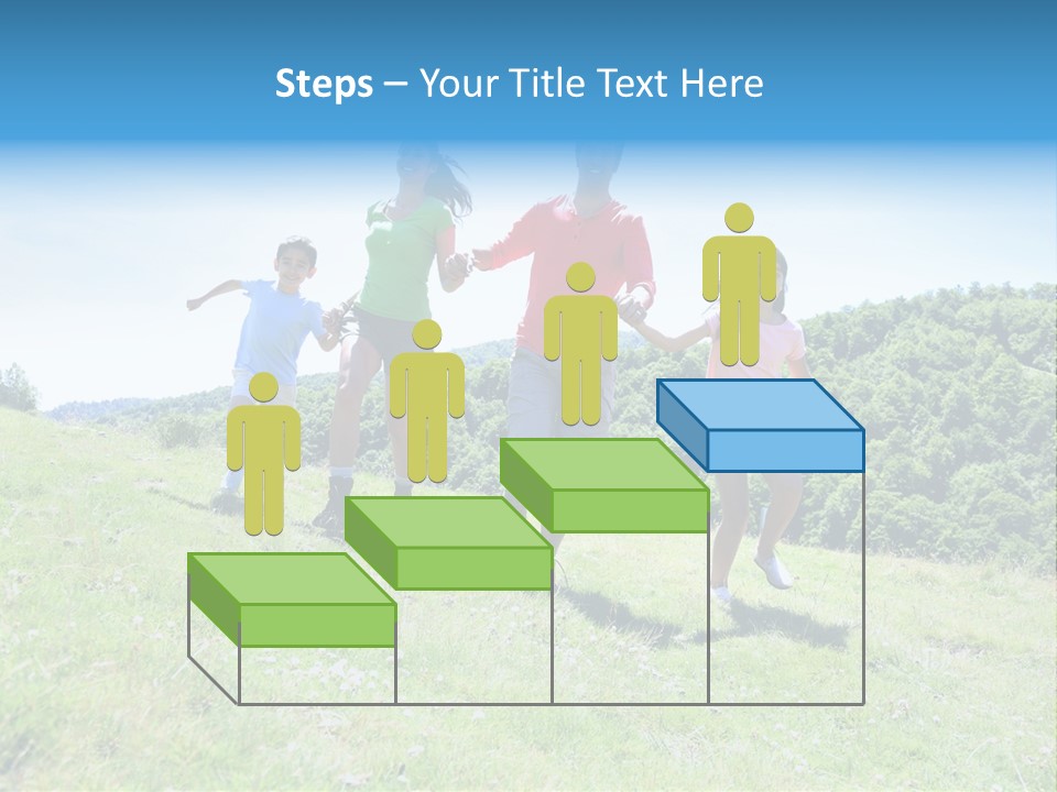 Landscape Holding Hands Green PowerPoint Template