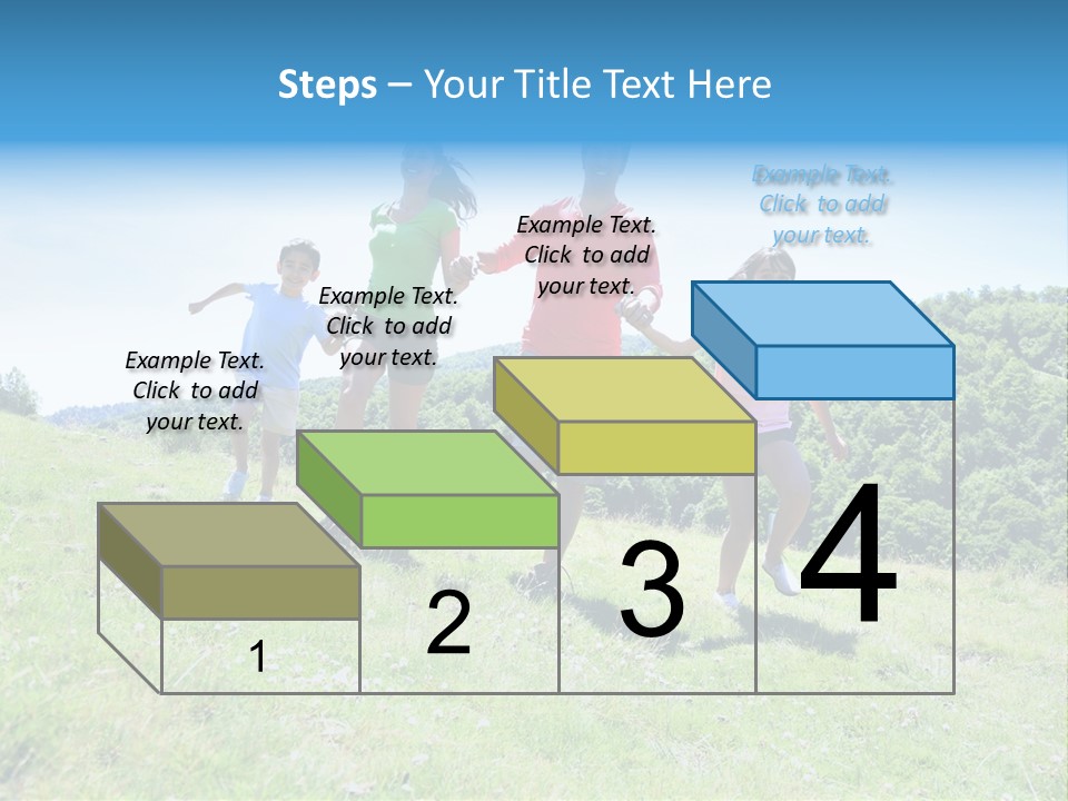 Landscape Holding Hands Green PowerPoint Template