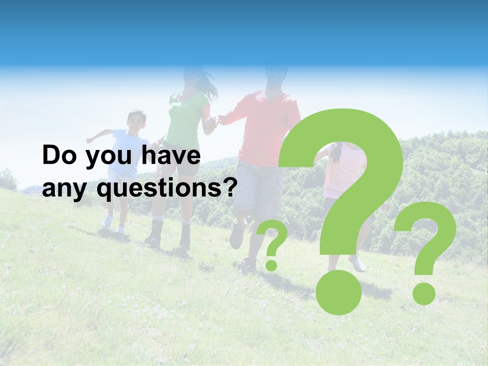 Landscape Holding Hands Green PowerPoint Template