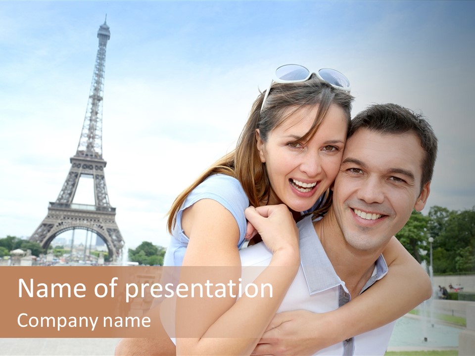 Eiffel Tower Fun Town PowerPoint Template