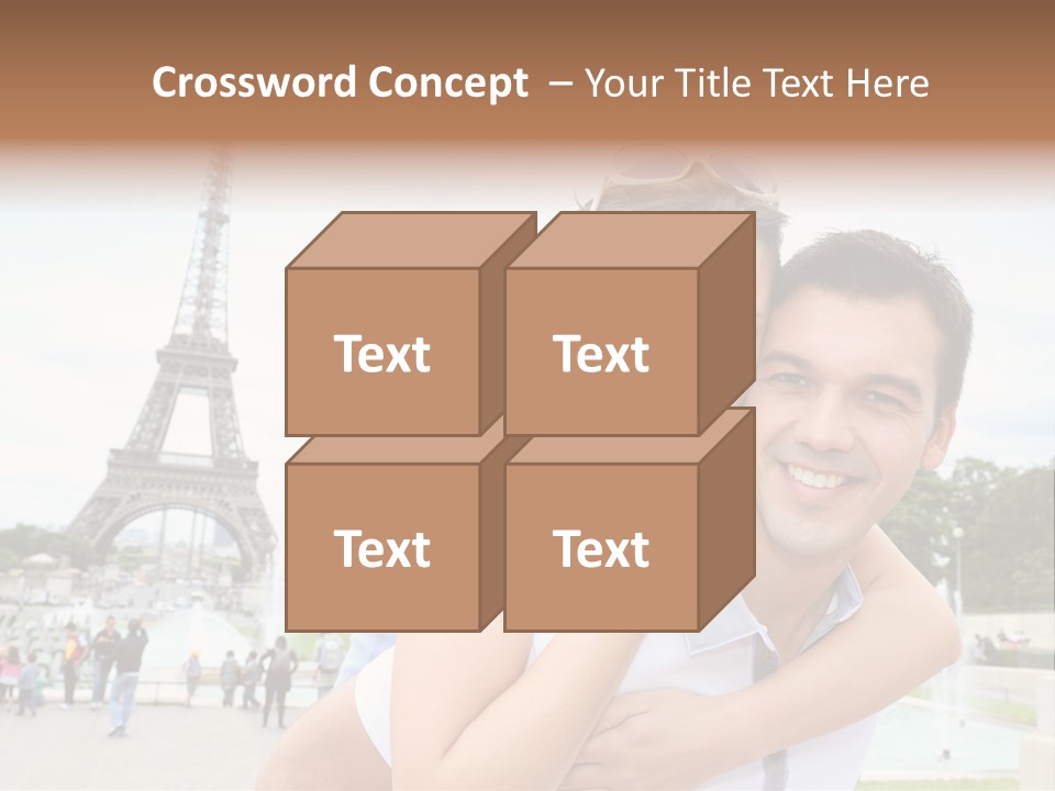 Eiffel Tower Fun Town PowerPoint Template